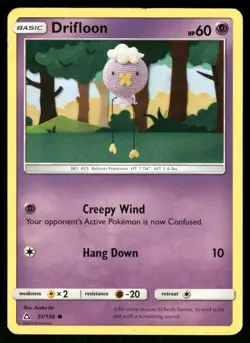 Drifloon 51/156 Common Ultra Prism Pokemon Heavily Played - Image 1