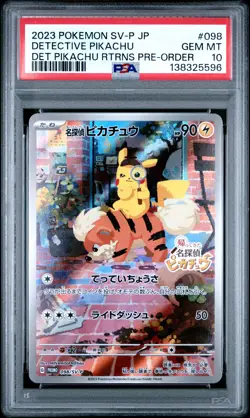 Pokemon Detective Pikachu Sv-p Promo 098/SV-P Returns Pre-order Japanese PSA 10 - Image 1