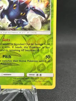 Pokemon TCG Burning Shadows Heracross Reverse Holo Rare 11/147 LP - Image 4