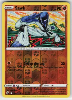 Sawk 081 Reverse Holo 172 C Brilliant Stars NM Pokemon - Image 1