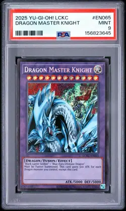 🐉 Yu-Gi-Oh Dragon Master Knight Secret Rare Holo Bleed PSA 9 Graded MINT! 🐉 - Image 5