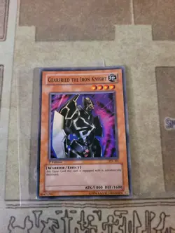 YUGIOH GEARFRIED THE IRON KNIGHT PSV-101 SUPER 1ST ED MP 1996 - Image 2