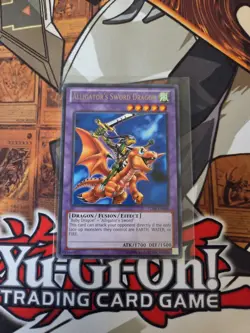 YUGIOH ALLIGATORS SWORD DRAGON TU08-EN008 RARE UNLIMITED ED NM - Image 1