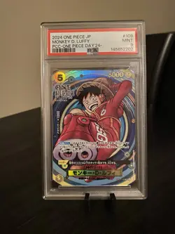 Monkey D. Luffy “One Piece Day Foil Promo Card” OP07-109 SR PSA 9 Japan - Image 1