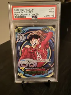 Monkey D. Luffy “One Piece Day Foil Promo Card” OP07-109 SR PSA 9 Japan - Image 3