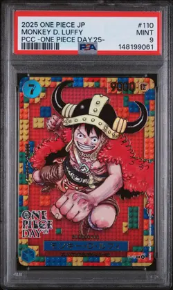 2025 Monkey D. Luffy P-110 Foil ONE PIECE Day Japanese PSA 9 - Image 1
