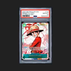2025 ONE PIECE OP13-CARRYING ON HIS WILL ALTERNATE ART MONKEY D. LUFFY PSA 10 - Image 1