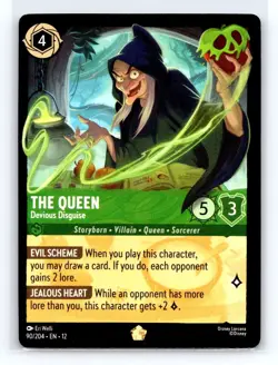 Disney Lorcana TCG: The Queen - Devious Disguise Legendary 90/204 EN 12 - Image 1