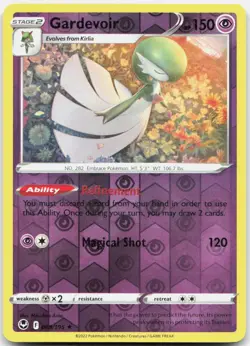 Gardevoir Reverse Holo 069/195 SWSH12: Silver Tempest Rare NM - Image 1
