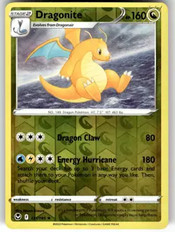Dragonite Reverse Holo 131/195 SWSH12: Silver Tempest Holo Rare NM - Image 1