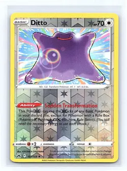 Ditto Reverse Holo 107/159 SWSH: Crown Zenith Holo Rare NM - Image 1