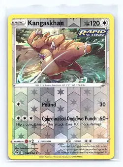 Kangaskhan Reverse Holo 204/264 SWSH08: Fusion Strike Rare NM - Image 1