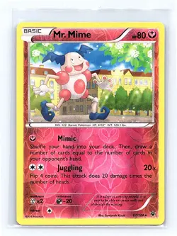 Mr. Mime Reverse Holo 67/124 XY - Fates Collide Rare NM - Image 1