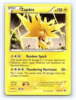 Zapdos - 46/113 (BW Legendary Treasures) 046/113 Deck Exclusives Rare NM - Image 1