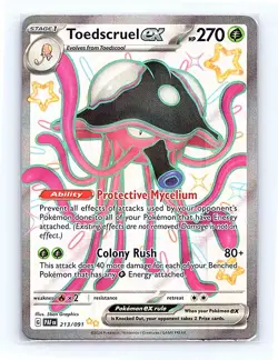 Toedscruel ex Holo 213/091 SV: Paldean Fates Shiny Ultra Rare NM - Image 1