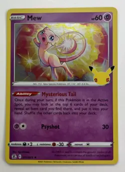 Mew Celebrations 011/025 Holo Rare NM/Mint Pokemon TCG - Image 1