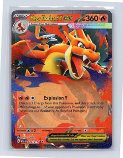 Mega Charizard Y ex Holo 022/217 ME: Ascended Heroes Double Rare NM - Image 1