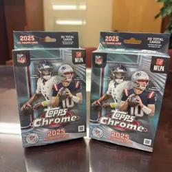 2025 Topps Chrome NFL Hanger Box Factory Sealed lot of 2 ready to ship - Image 1