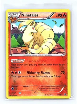 Ninetales Reverse Holo 21/160 XY - Primal Clash Rare LP - Image 1