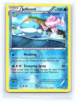 Jellicent Reverse Holo 21/119 XY - Phantom Forces Rare LP - Image 1