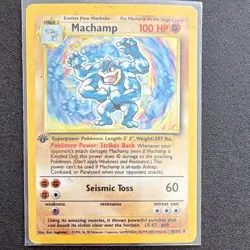 Machamp 8/102 Base Set Holo Rare Unlimited Pokemon TCG 1999 WotC - Image 1