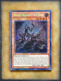 Yugioh Primite Dragon Ether Beryl BLMM-EN130 Secret Rare 1st Ed NM - Image 1