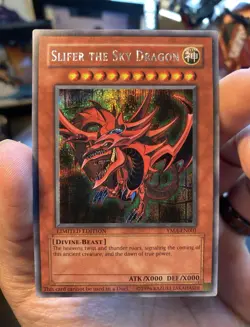 Yugioh Slifer the Sky Dragon Secret Rare Holo Limited YMA-EN001 LP - Image 1