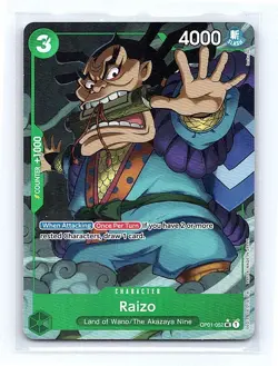 Raizo (Full Art) Foil OP01-052 Premium Booster -The Best- UC NM - Image 1