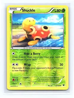 Shuckle Reverse Holo 1/124 XY - Fates Collide Uncommon MP - Image 1