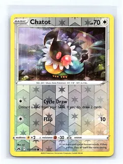 Chatot Reverse Holo 112/159 SWSH: Crown Zenith Common NM - Image 1