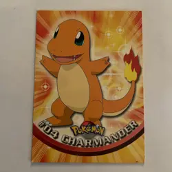 CHARMANDER #4 1999 Topps Pokemon Lightly Played Excellent Condition - Image 2
