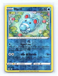 Marill Reverse Holo 058/264 SWSH08: Fusion Strike Common NM - Image 1