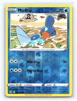 Mudkip Reverse Holo 062/264 SWSH08: Fusion Strike Common NM - Image 1