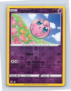Jigglypuff Reverse Holo 110/264 SWSH08: Fusion Strike Common NM - Image 1