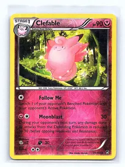 Clefable Reverse Holofoil 71/111 XY - Furious Fists Uncommon LP - Image 1