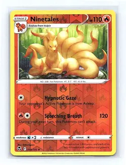 Ninetales Reverse Holofoil 018/195 SWSH12: Silver Tempest Uncommon NM - Image 1
