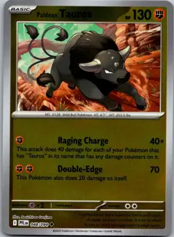 Paldean Tauros Reverse Holo 048/094 ME02: Phantasmal Flames Uncommon NM - Image 1