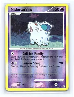 Nidoran F Reverse Holo 91/123 Mysterious Treasures Common LP - Image 1