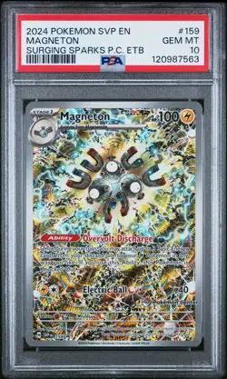 2024 POKEMON SVP EN-SV BLACK STAR PROMO #159 MAGNETON PSA 10 - Image 1