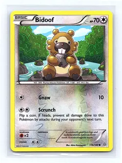 Bidoof Reverse Holo 116/160 XY - Primal Clash Common MP - Image 1