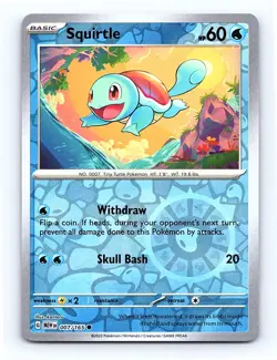 Squirtle - Reverse Holo 007/165 SV: Scarlet & Violet 151 Common NM - Image 1