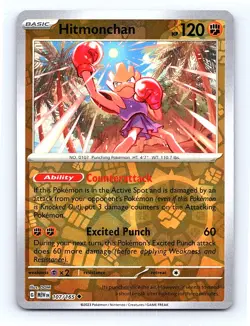 Hitmonchan Reverse Holo 107/165 SV: Scarlet & Violet 151 Uncommon NM - Image 1