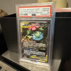 Venusaur & Snivy GX SM229 Holo PSA GEM MT 10 Black Star Promo Pokemon - Image 4