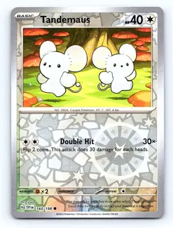 Tandemaus - Reverse Holo 160/198 SV01: Scarlet & Violet Base Set Common NM - Image 1