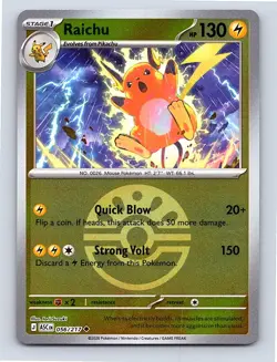 Raichu (Friend Ball) Reverse Holo 056/217 ME: Ascended Heroes Uncommon NM - Image 1