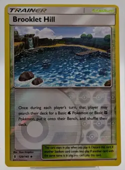 Brooklet Hill 120/145 Pokemon SM Guardians Rising Reverse Holo Uncommon - Image 1