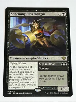 MtG Scheming Silvertongue R 0099 Secrets of Strixhaven Regular Rare - Image 1