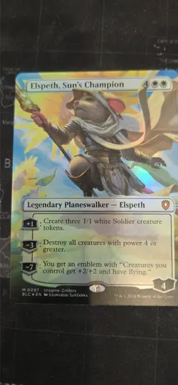 MtG Elspeth, Sun's Champion Foil Borderless - Image 1