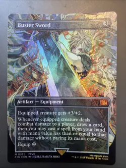 Buster Sword - Borderless - 0351 - Final Fantasy - MTG English - Image 1