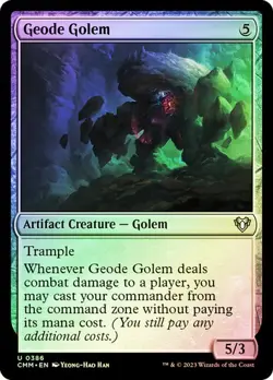 Magic The Gathering MTG GEODE GOLEM FOIL Commander Masters NM Near Mint - Image 1